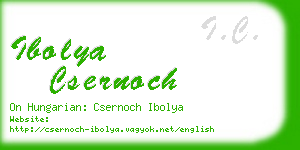 ibolya csernoch business card